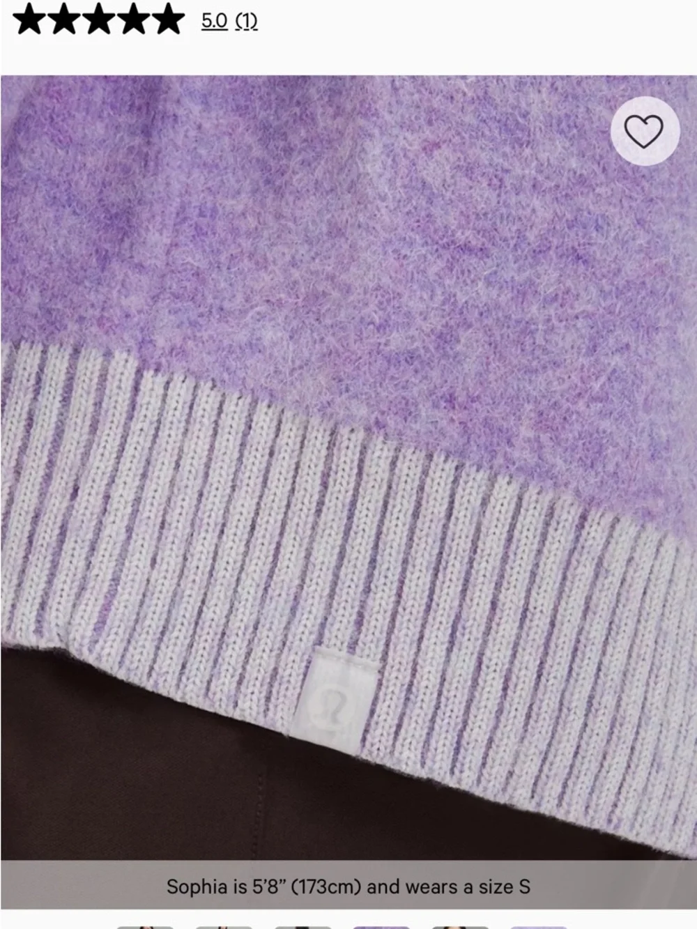 Lululemon Sweater Womens Small Purple Alpaca Merino Wool V Neck Stretch Pullover